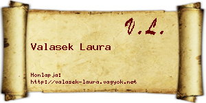 Valasek Laura névjegykártya